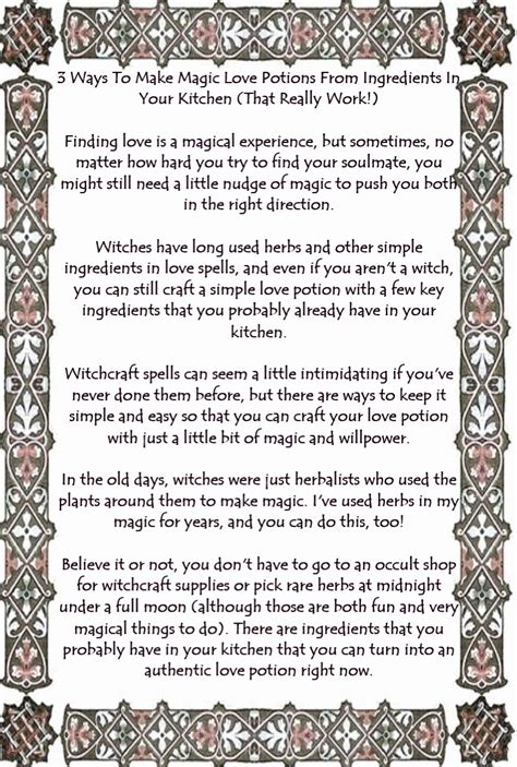 3 Ways To Make Magic Love Potions From Ingredients In Your .